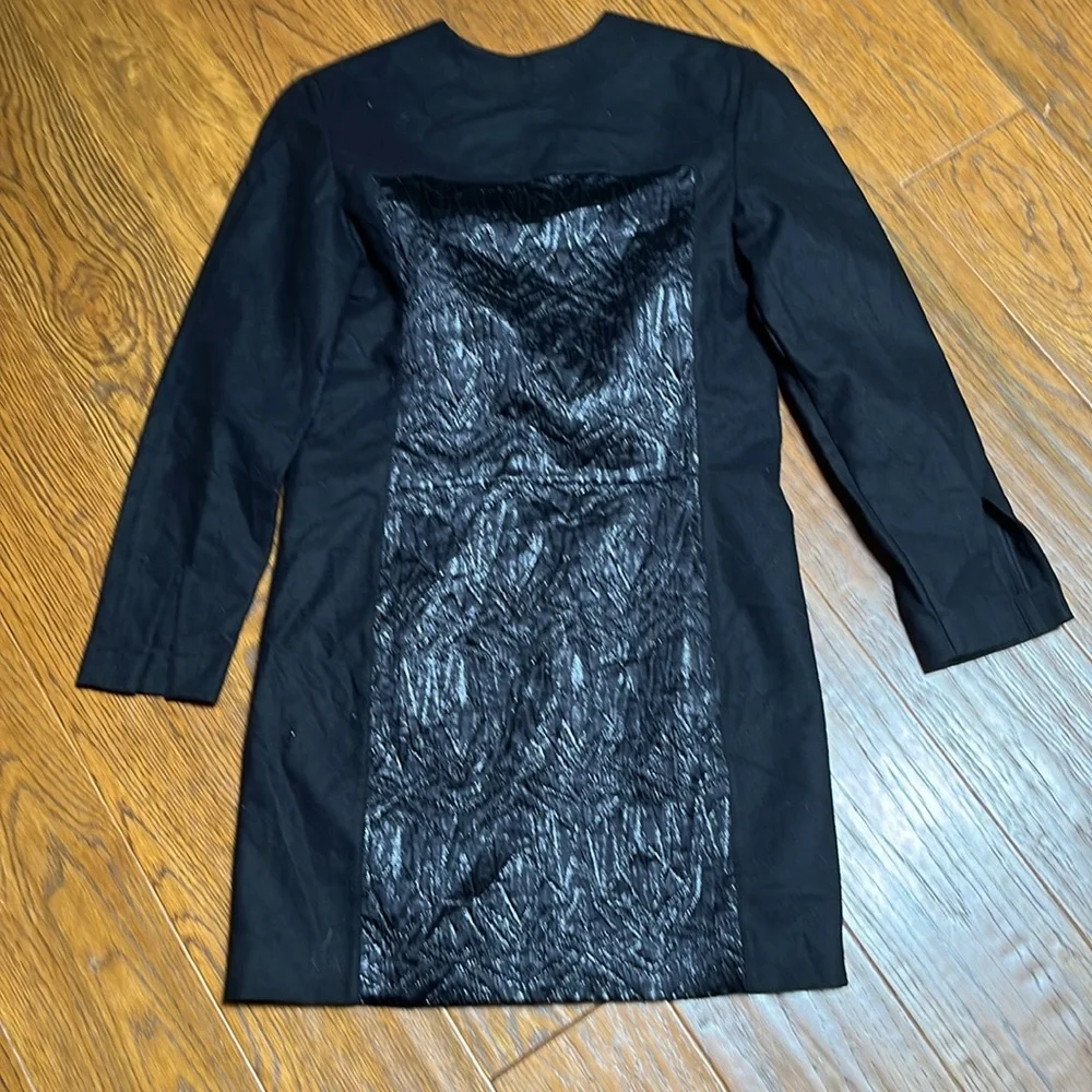 Surface to Air Black Midi Dress with Textured Front Panel